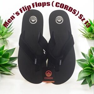 Flip Flops For Men Black&White Suede Sandals Sz 13